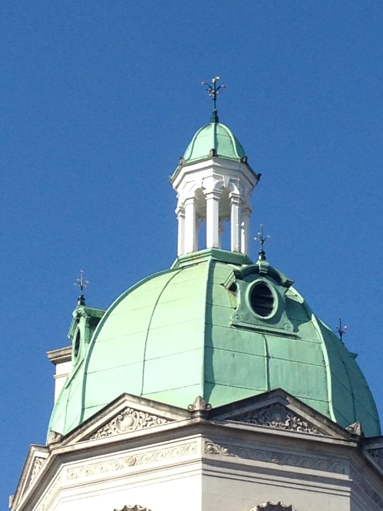 One of four domes at the corner of the main meat market